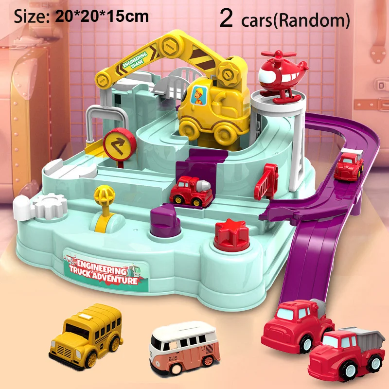 قطار المسار لعبة مغامرة للأطفال ، نموذج سيارة السك...