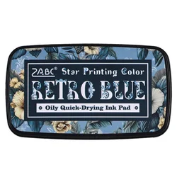 Vibrant Ink Pad for Stamps and Scrapbooking - Easy to Use School Accessory (Retro Blue)