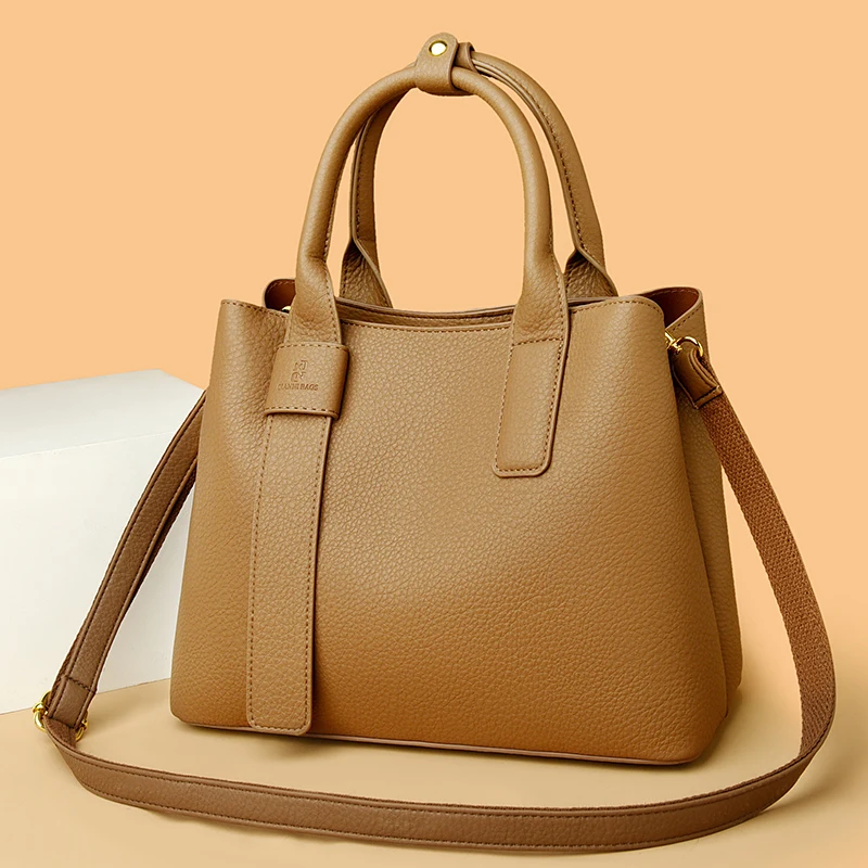 

Business Handbags for Women 2022 Luxury Designer Handbag Pure Color Big Capacity Shoulder Crossbody Bags Branded Top-handle Tote