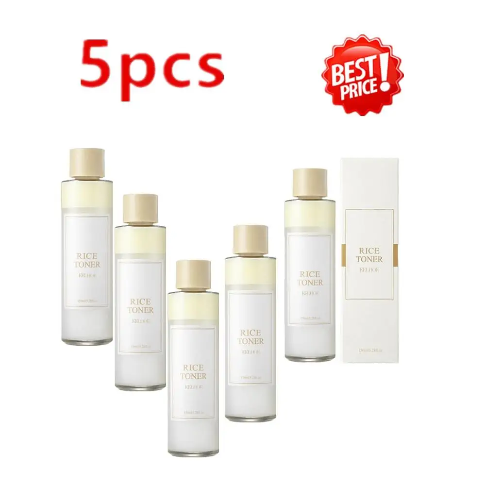 

5PCS Rice Toner Deep Hydrating Repair Barrier Firming Brighten Skin Shrink Pore 150ml Brighten Improve Fine Line Cosmetics