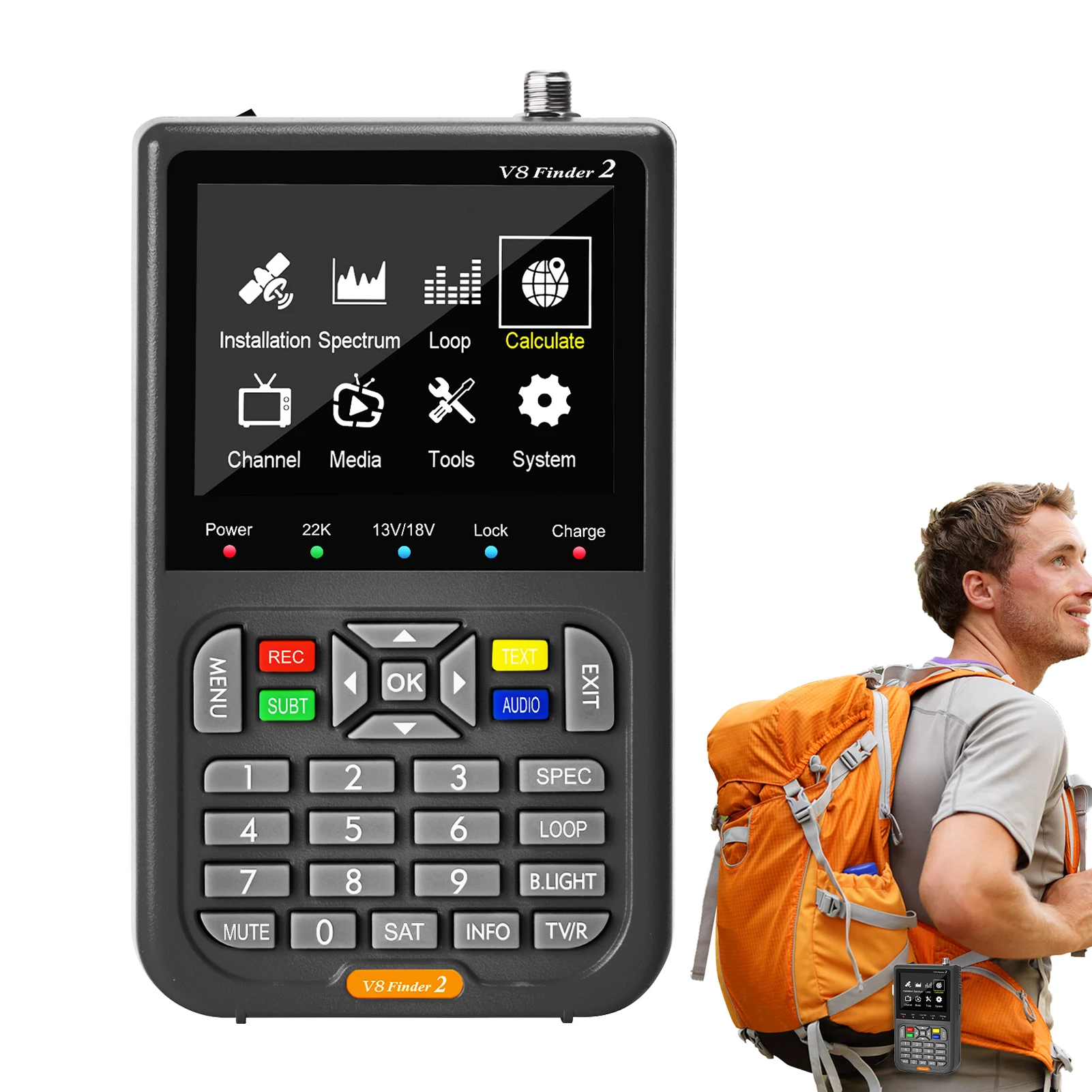 NewSatelliteSignalFinderTVSatelliteFinderMeterwith35inchLCDDisplaySatelliteSignal