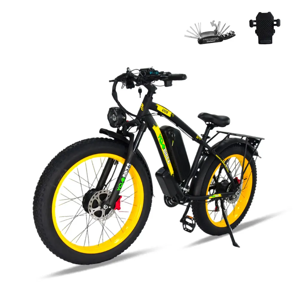 Usa Stock 2000W Potente Bici Elettrica A Doppio Motore 26*4.0 Fatbike Racing Mountain Ebike Freno Idraulico Ad Alta Velocità E-Bike Per Adulti