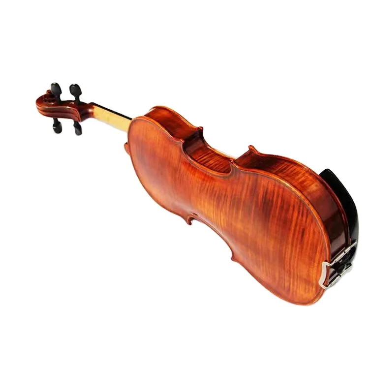 LZS Flame Maple Professional 4/4 Advanced Violin Handmade Oil Varnish Brown Violins With Case And Bow