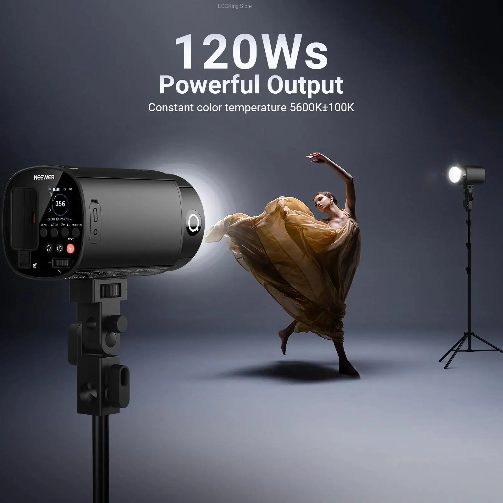 NEEWER Q120 2.4G TTL 야외용 포켓 플래시 스토브 휴대용 스튜디오 스피드라이트 1/8000s HSS 사진 및 비디오 촬영용