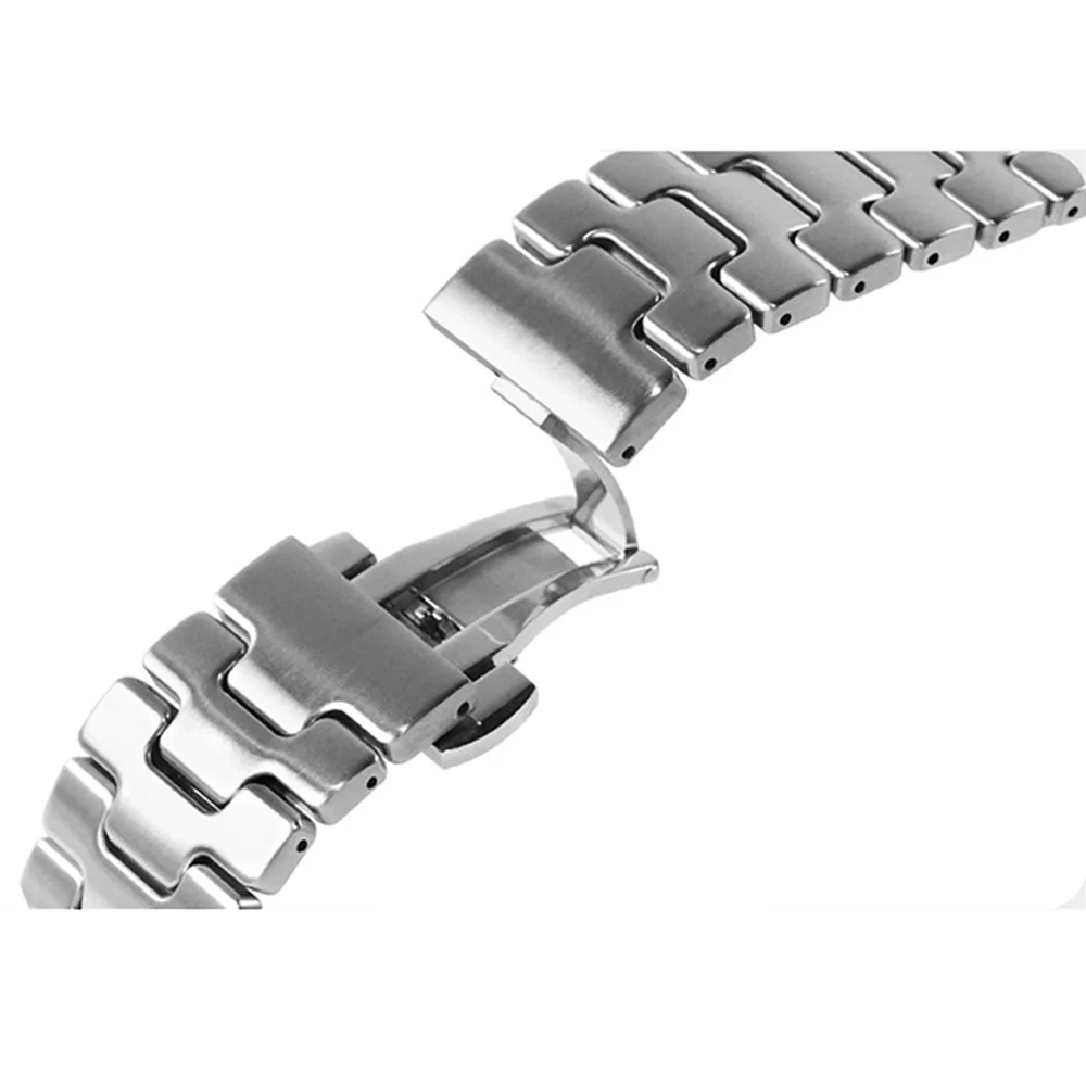 Stainless Steel Metal Wristband Bracelet - Business Watchband Accessory