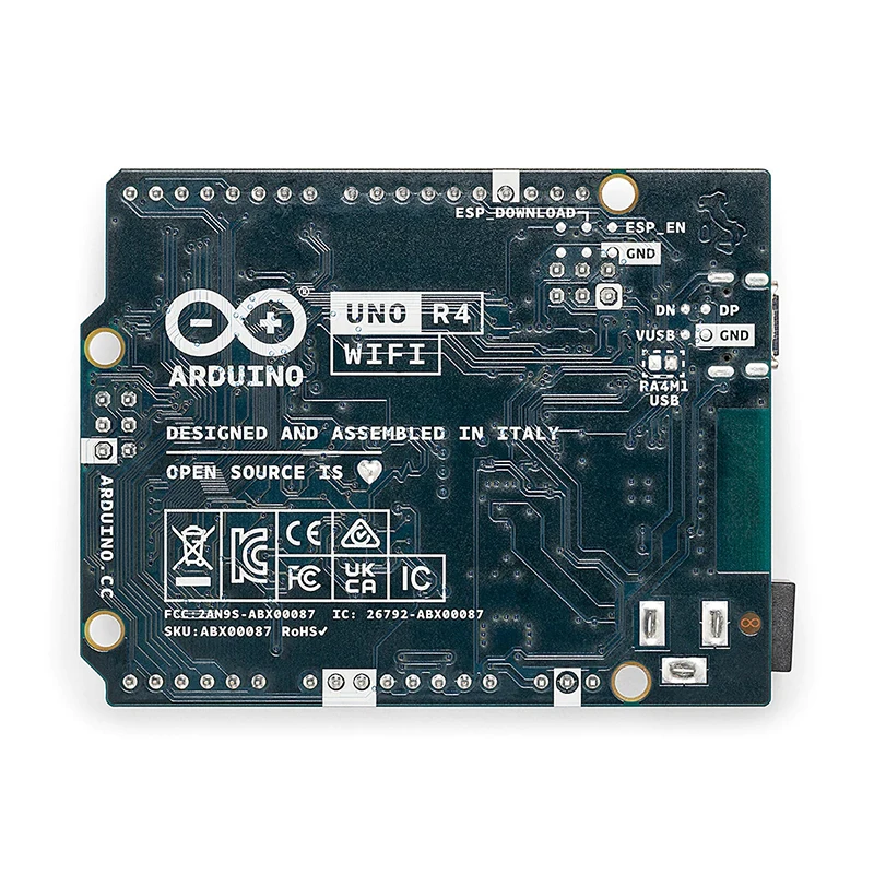 Фото Оригинальная плата разработки Arduino UNO R4 WiFi ABX00087, объединение микропроцессора RA4M1 со стандартом детской №2