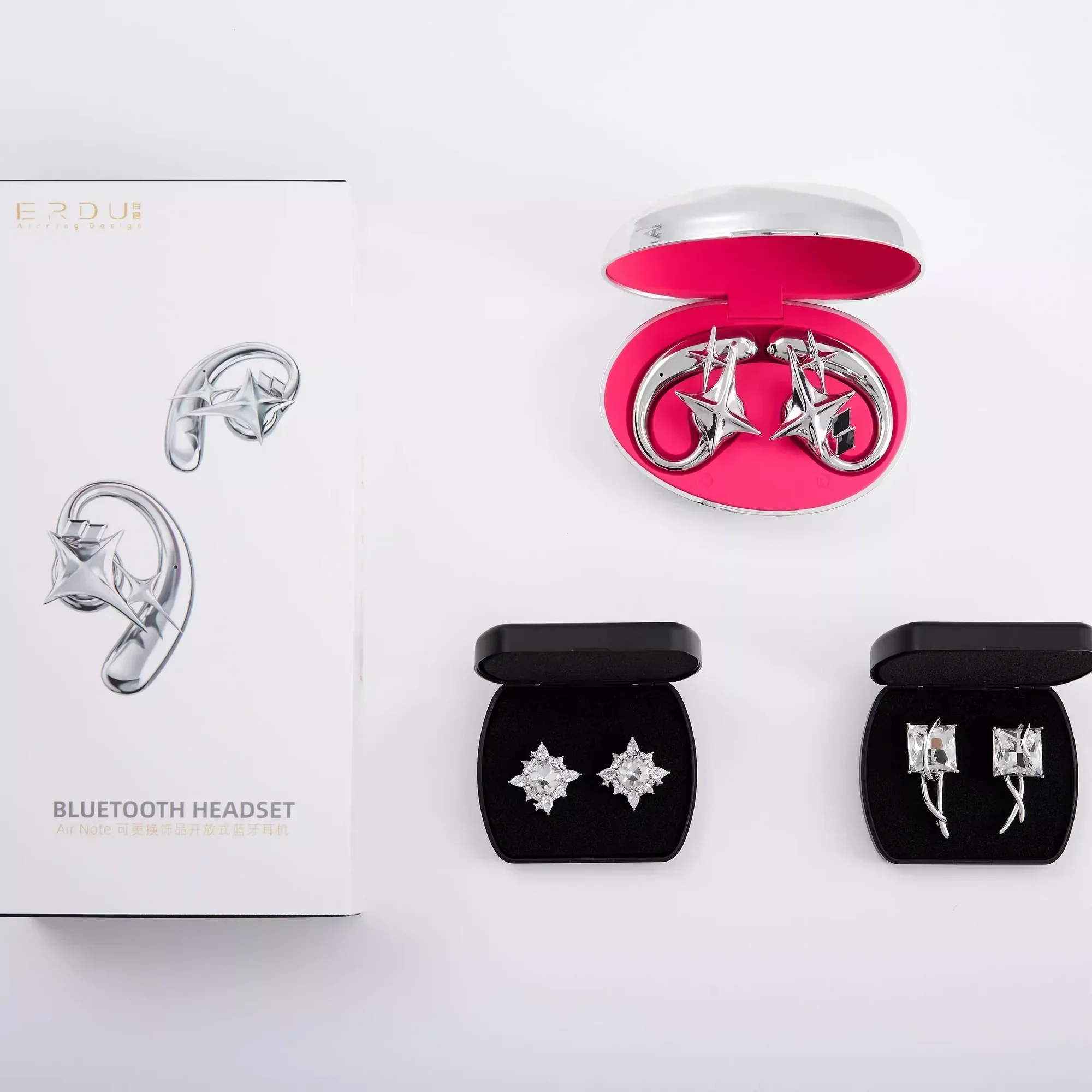 ERDU Air Note Bluetooth イヤホン 付け替えパーツ付セット Erdu Ear Hook Wireless Bluetooth Earphone Accessories Earphones