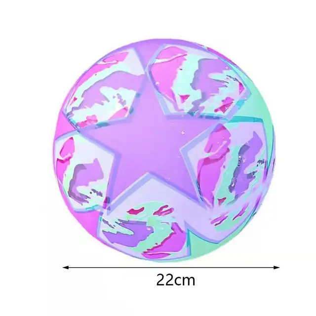 22cm Luminous Bouncy Ball Toys Novelty Led Light Inflatable Ball Football Basketball Outdoor Sports Toys For Children Game M3s2 6