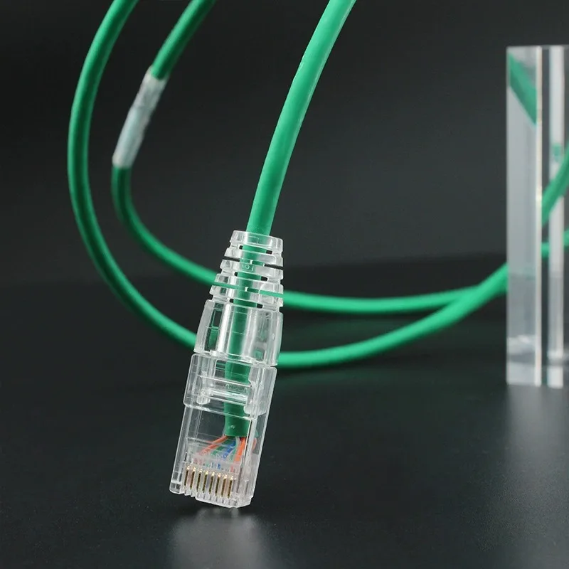 Cabo de Rede Ethernet Magro Patch Cord Patch Cord Pvc Internet Lan Cabo Utp Cat6a 28awg Cat Pcs por Pacote - Imagem 3