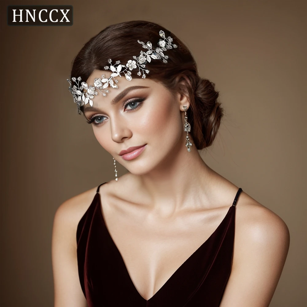 

HNCCX Shiny Crystal Hair Headbands And Earring Set Handmade Bridesmaid Wedding Hair Accessories Princess Hair Band CP350