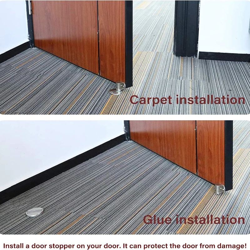 Household Alloy Invisible Suction No Punch Adjustable Strong Magnetic Suction Anti-collision Button Silent Door Home