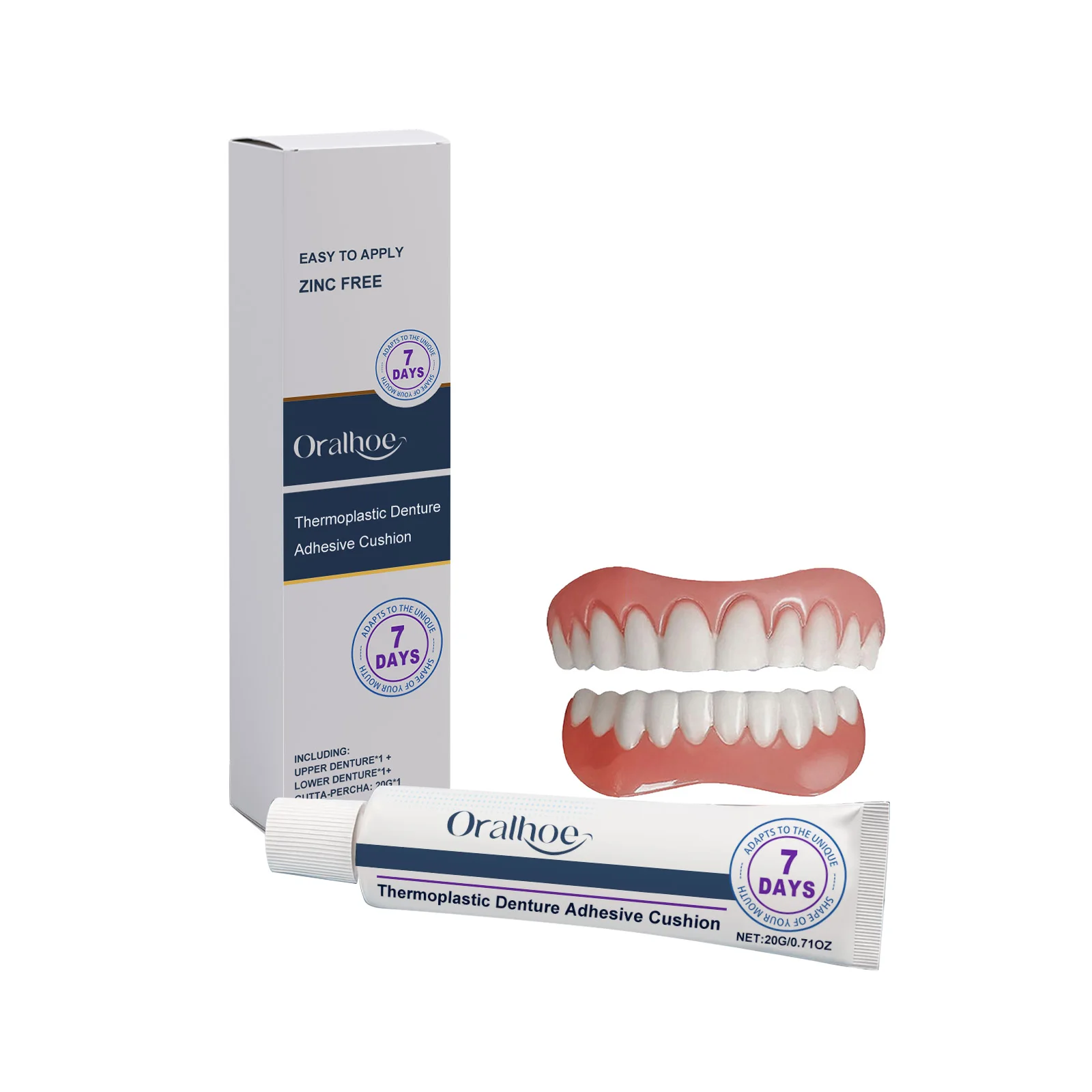 Natural Smile Beauty Denture Decoration Set: A daily denture set with mild and comfortable materials, enhancing aesthetics.