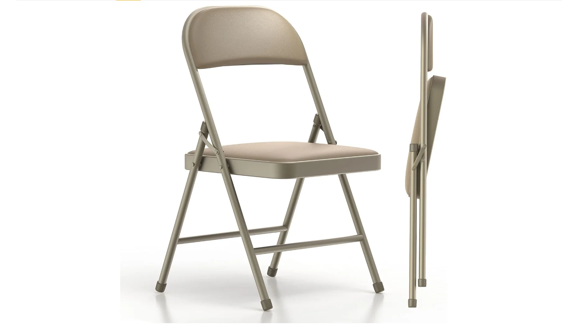 2 Pack Folding Chairs Padded Cushion Back Metal Chairs Home Office Indoor Outdoor Event