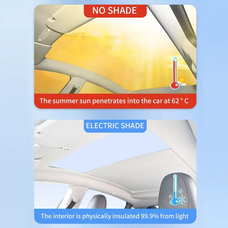 Tesla Electric Sunshade for Model Y 2023 2022 2021 Integrated Car Sun Roof Shade Retractable Sun Visor Interior Modificati Parts