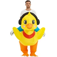 Adult Inflatable Costume Funny Inflatable Duck Chicken Suit for Halloween Carnival Animal Cosplay Mascot Costume for Men Women 2