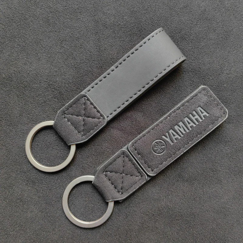 Suede leather keychain lifestyle shot