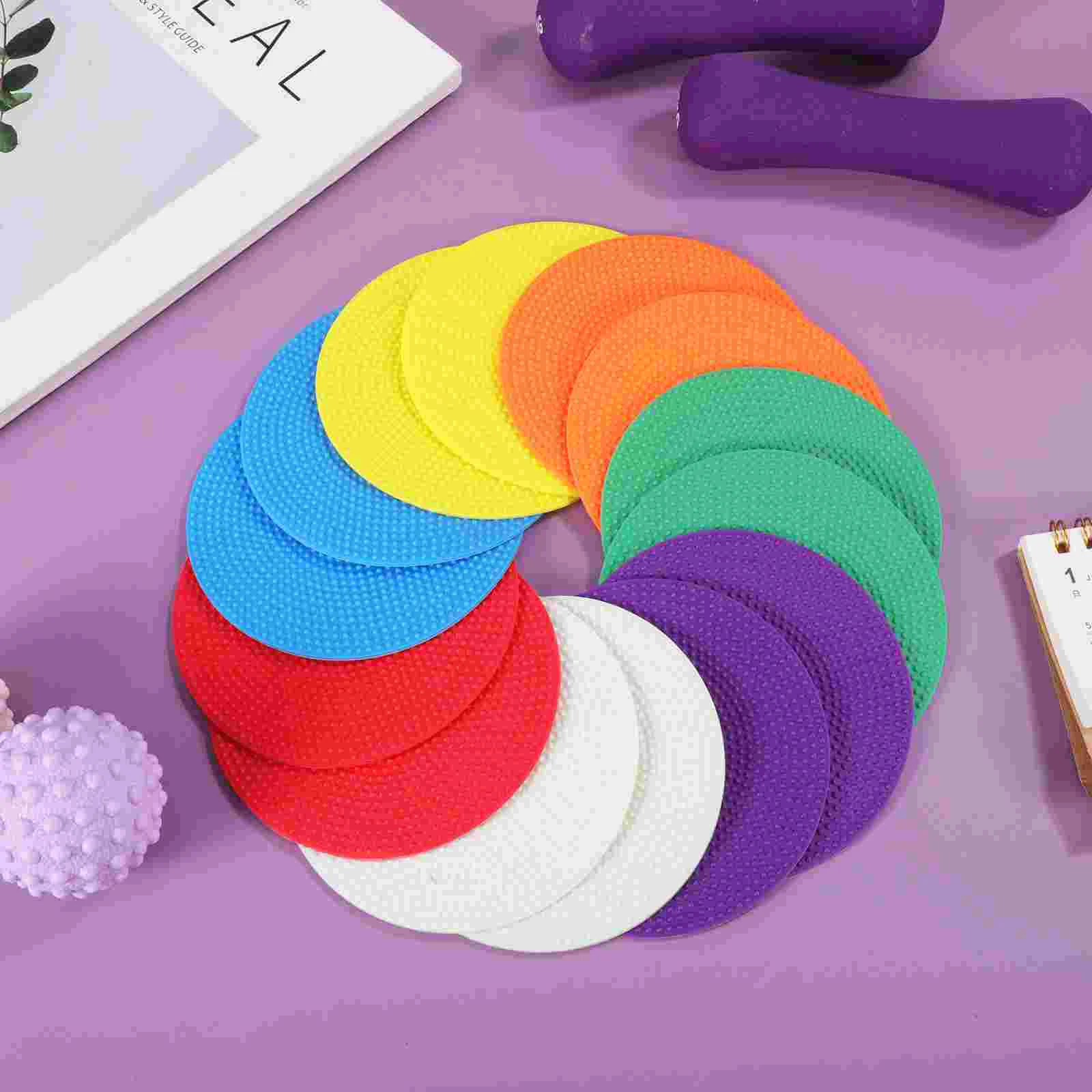 14 Pcs Round Floor Spots Dot Markers Circle Blanks Spot Markers For Classroom Agility Training Equipment For Basketball And