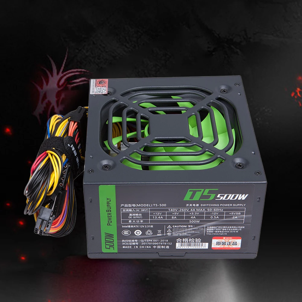Computer Power Supply Gaming PC Power Supply Silent ATX Power Supply