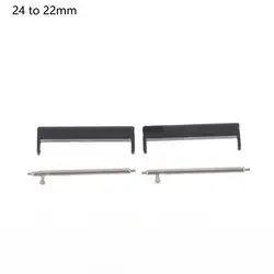 Universal Wristband Adapter for Smartwatch Accessories - 24mm to 22mm/20mm Replacement Connector (1 Pair) (24 to 22mm)