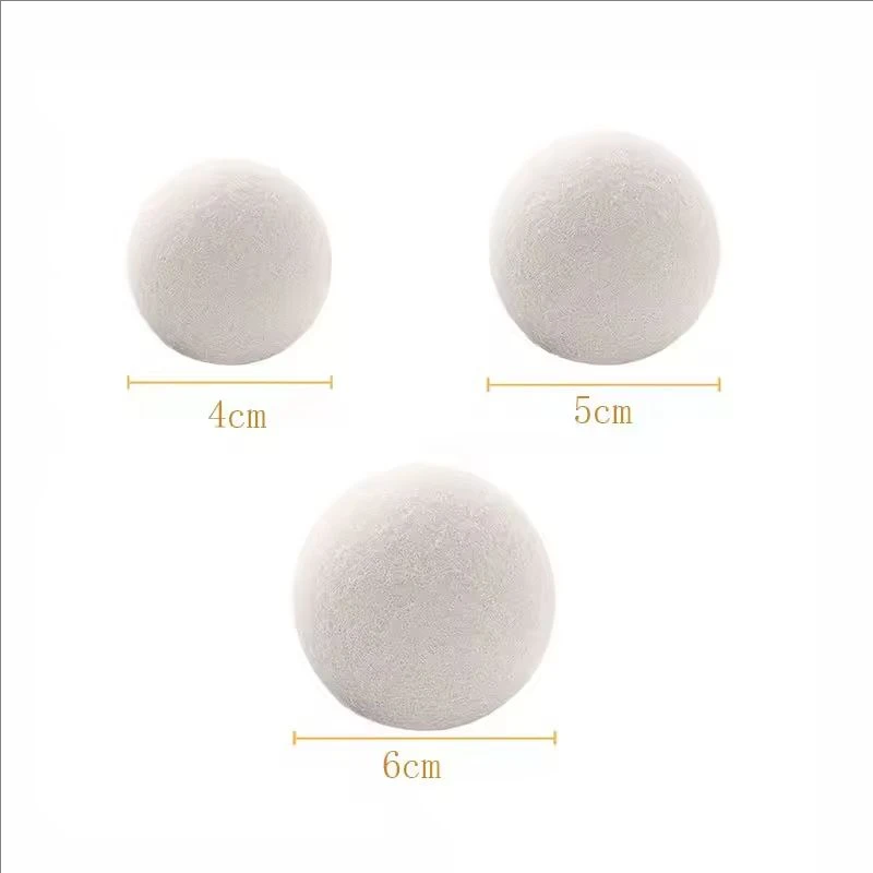 Wool Dryer Balls Reusable Natural Fabric Softener Laundry Washing Machine Accessories Home Washing 4/5/6cm Fleece Dryer Balls