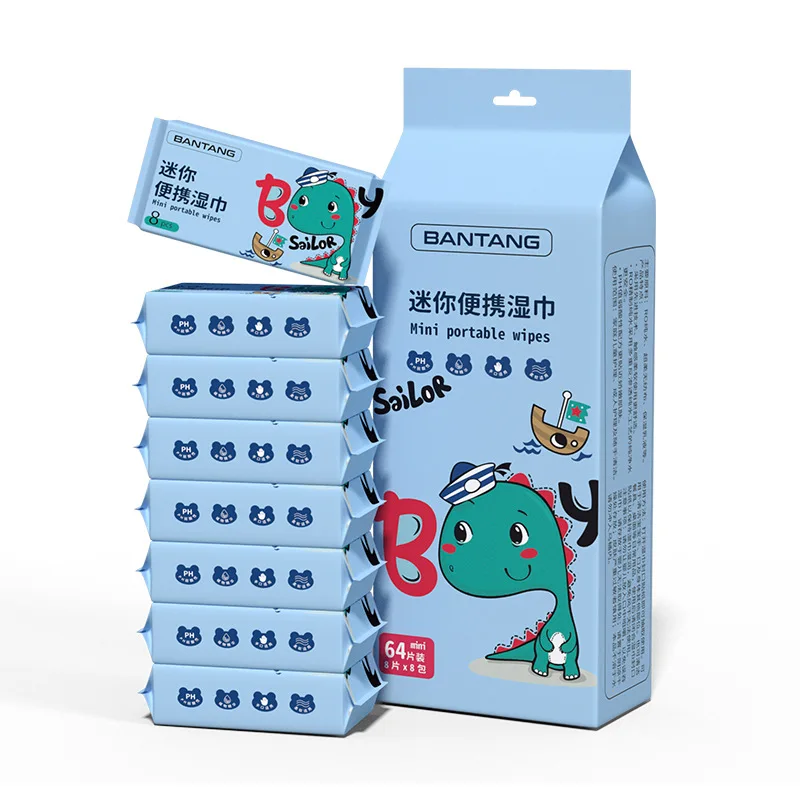 Mini hand wipes/Portable special extraction hand and mouth cleaning wipes pocket mini wipes 6
