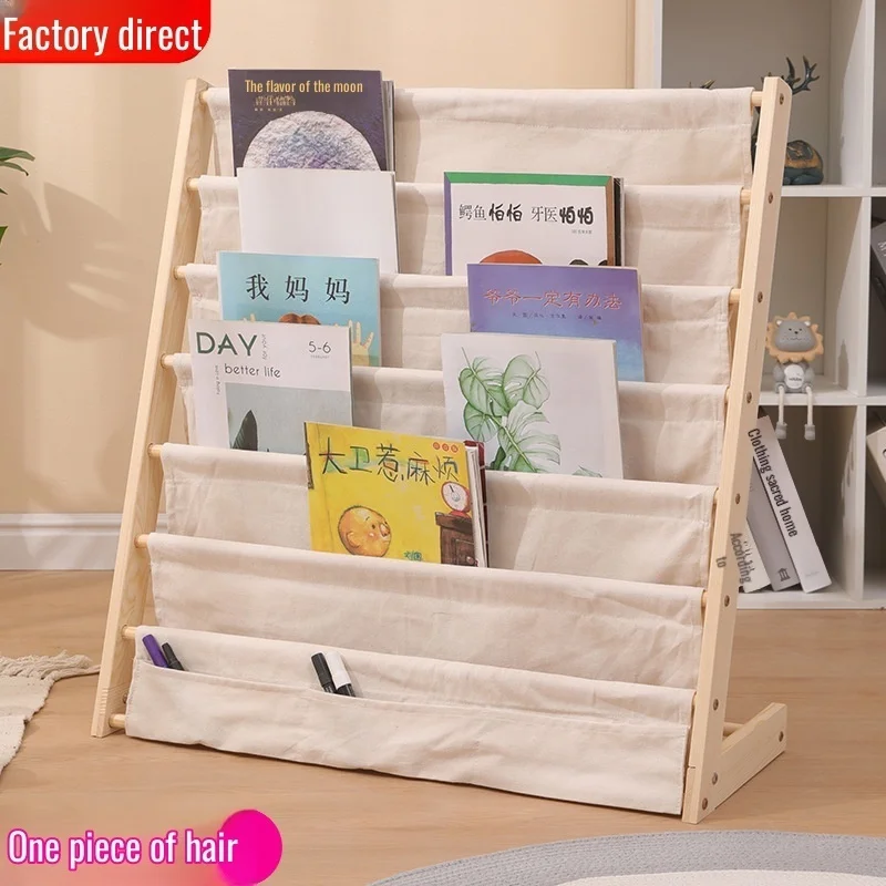 Solid wood bookshelf children's floor-standing bookcase multi-layer storage storage bookshelf model Storage Rack Bookshelf wooden children bookshelf