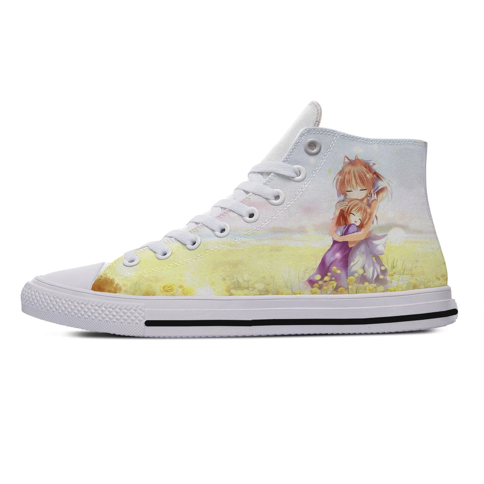 Hot Cool Fashion Summer Sneakers Casual Shoes Men Women Anime Clannad After Story Kawaii Cute Classic High Help Board Shoes