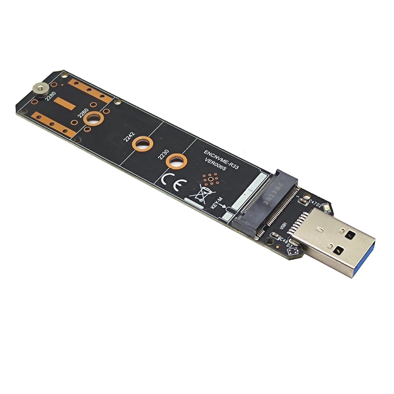 Oikabio Adaptateur USB NVME M.2 NVME SSD vers USB 3.1 Adaptateur 10Gbps  USB3.1 Gen 2 pour M2 NVMe 2230 2242 2260 2280 SSD : : Informatique