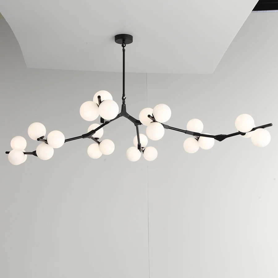 Tree Branches LED Chandelier Glass Balls Chandeliers Molecular Living Decoration Dining Bedroom Pendant Lighting Fixtures