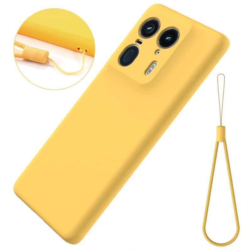 Premium Soft Liquid Silicone Strap Cover with Flocking Interior for Motorola Edge 50 Ultra