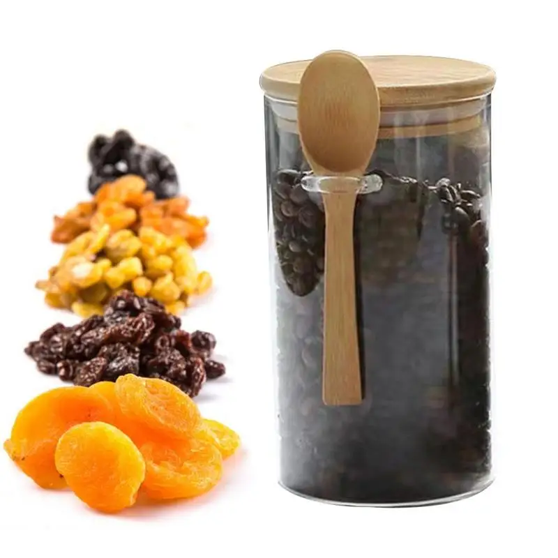 Overnight Oats Jars glass sealed jar With Lid And Spoon Glass Mason Jars Food Storage Container for Cereal Fruit Milk Salad Oats