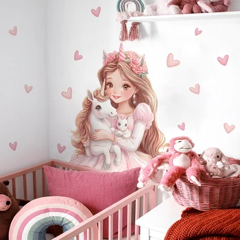 Unicorn & Girl Switch Sticker 1