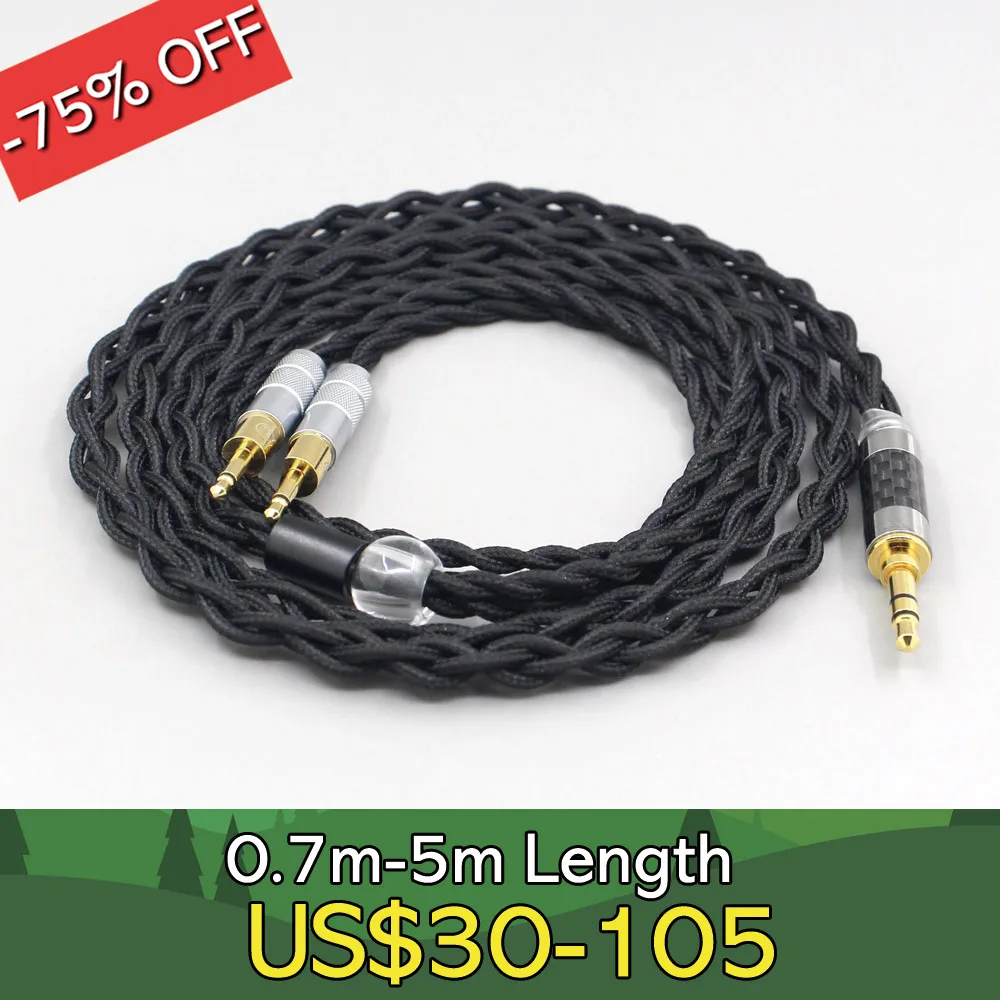 

Pure 99% Silver Inside Headphone Nylon Cable For Sennheiser HD700 2.5mm pin Earphone headset LN007454