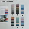 6Packs/1200 Sheets Morandi Transparent Fluorescent Index Tabs PET Arrow Flags Sticky Note for page Marker Planner Sticker Office 3