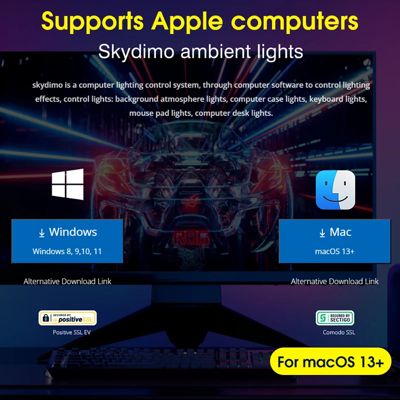 Smart Ambient PC LED Backlight Compatible macOS 13+, Windows 8,9,10,11 APP Control Computer Monitor Screen Color SyncStrip Light led strip backlight