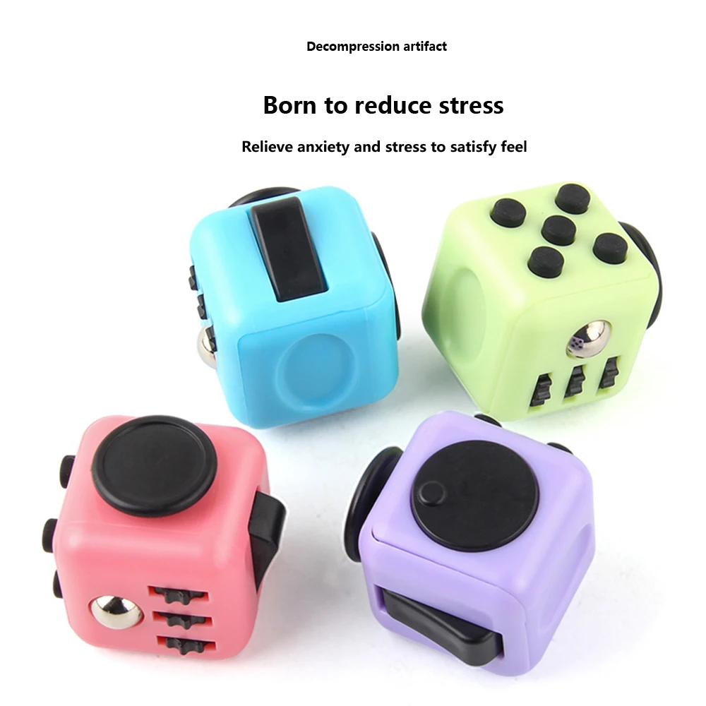 Decompression Toy Hand Pinching Venting Anti Irritability Anxiety 6sided Playable Decompression Finger Tip Dice Magic Cube fidget toys puzzle toys anti stress toys puzzle cube magic puzzle cube mini fingertip toy