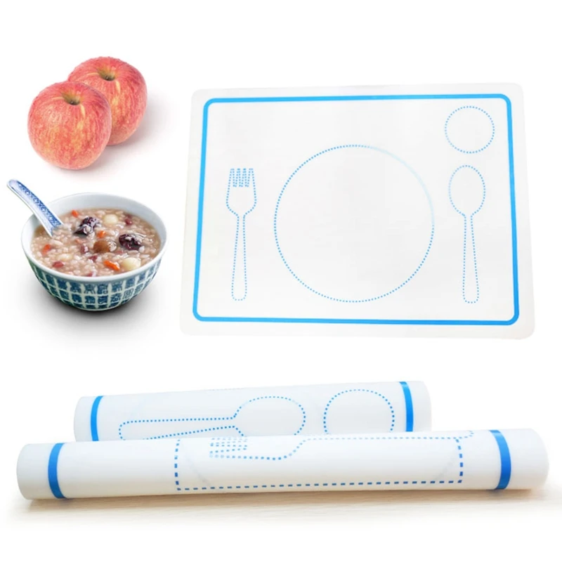 Easy to Wash Montessori Dining Mat with Patterns Silicone Placemat