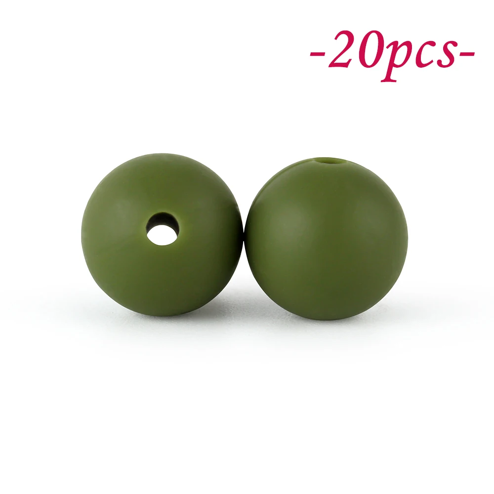 Vibrant Silicone Beads Set for DIY Jewelry & Crafting – 20-Piece Collection