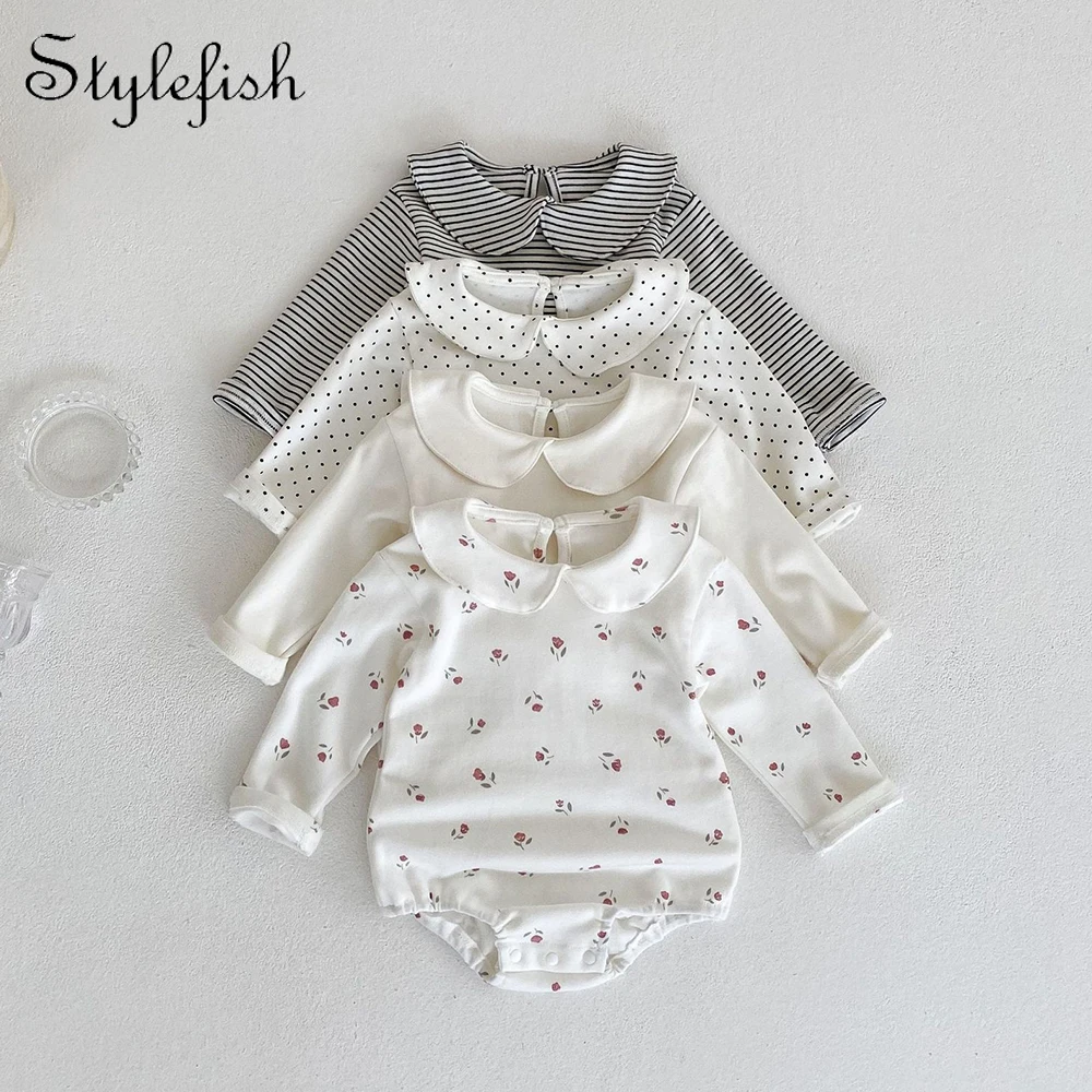 Insautumn baby baby collar bottoming romper clothes baby children Long Sleeve romper cotton fabric is soft and comfortable Insautumn baby baby collar bottoming romper clothes baby children Long Sleeve romper cotton fabric is soft and comfortable