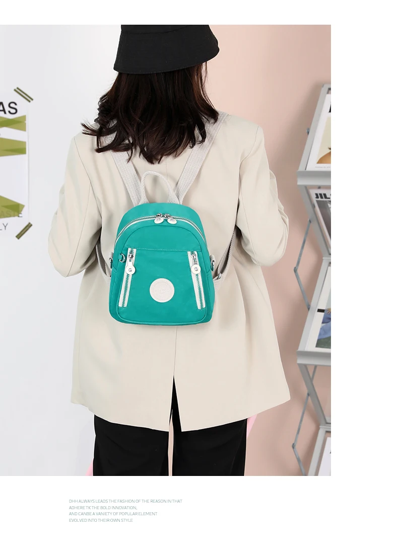 Multifunctional Women's Backpack High Quality Waterproof Nylon Ladies Shoulder Bag Stylish Small Travel Backpack Mochilas Female stylish backpacks for school