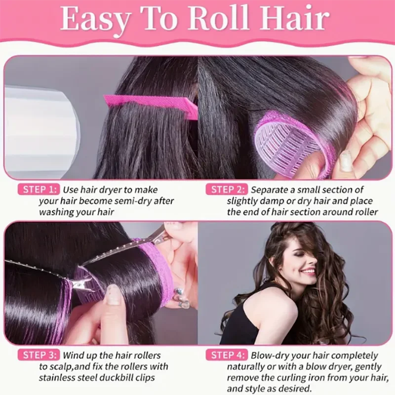 Air Bangs Curling Tube Large Cosmetic Bag Curler Set Bangs Curling Hair Diva hair styling tool hair curling tools