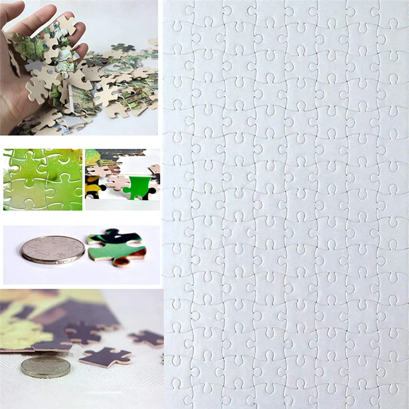20 Sets Blank Sublimation A4 Jigsaw Puzzle with 120 Pcs DIY Heat Press Transfer Puzzle Pearl Puzzle Blank Puzzle 6