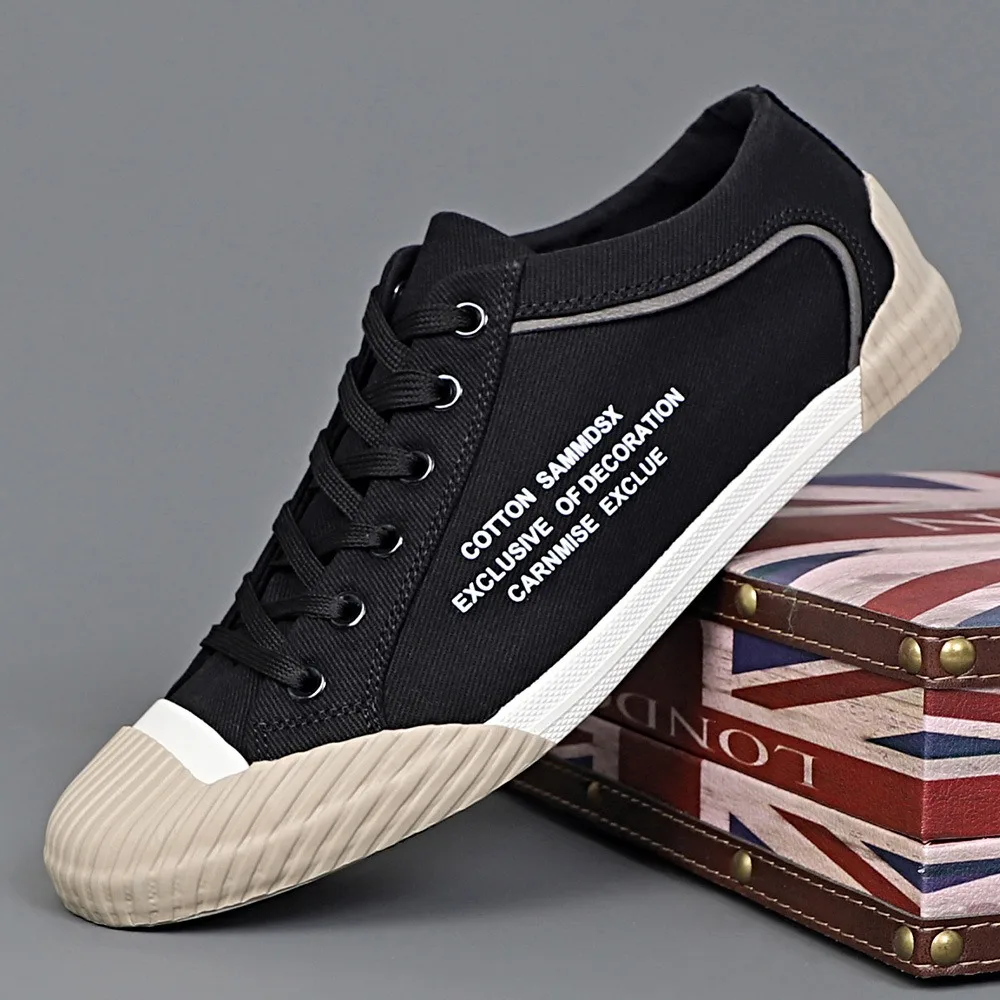 Men's Lace Up Canvas Shoes Summer New Breathable Casual Board Shoes Classic and Versatile Trendy Fashionable Low Top Mens Shoe - 4