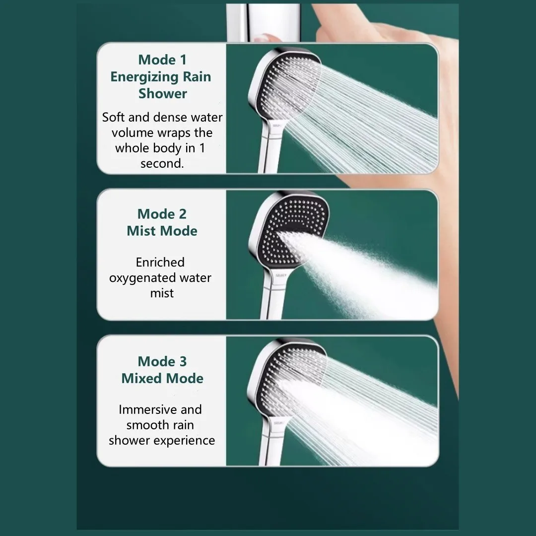 High-Pressure Water-Saving Handheld Shower Head with Filter & Massage Function