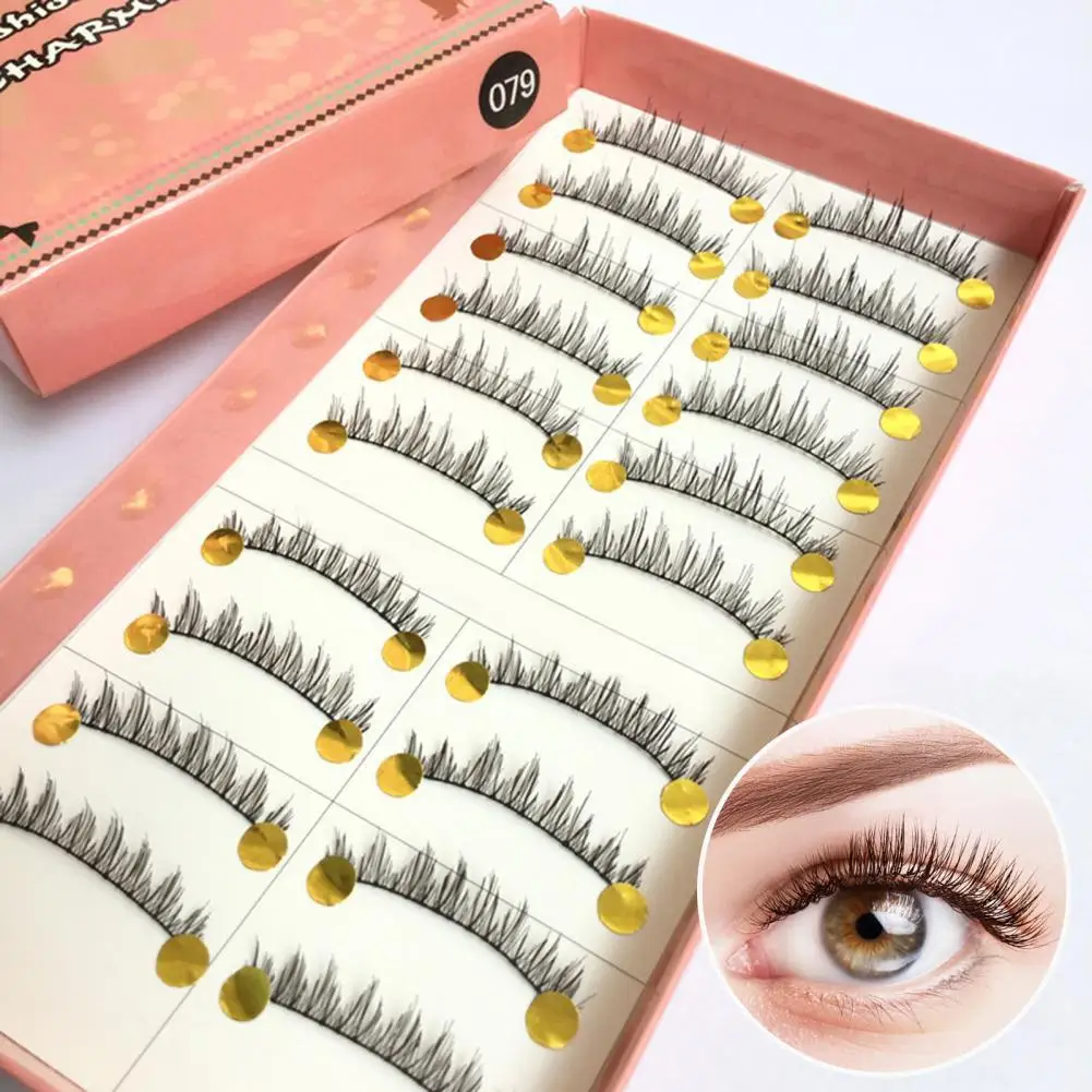 10 Pairs Makeup Eyelashes Natural Short Easy-Using Makeup Extensions Eye Lashes For Daily Life