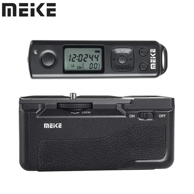 MEIKE Pro Battery Grip for A6600|Built-in 2.4G Remote & LCD Timer for Vertical