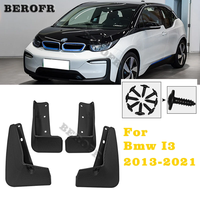 4pc Set For Bmw I3 20202021 Molded Mud Flaps Splash Guards Mudguards