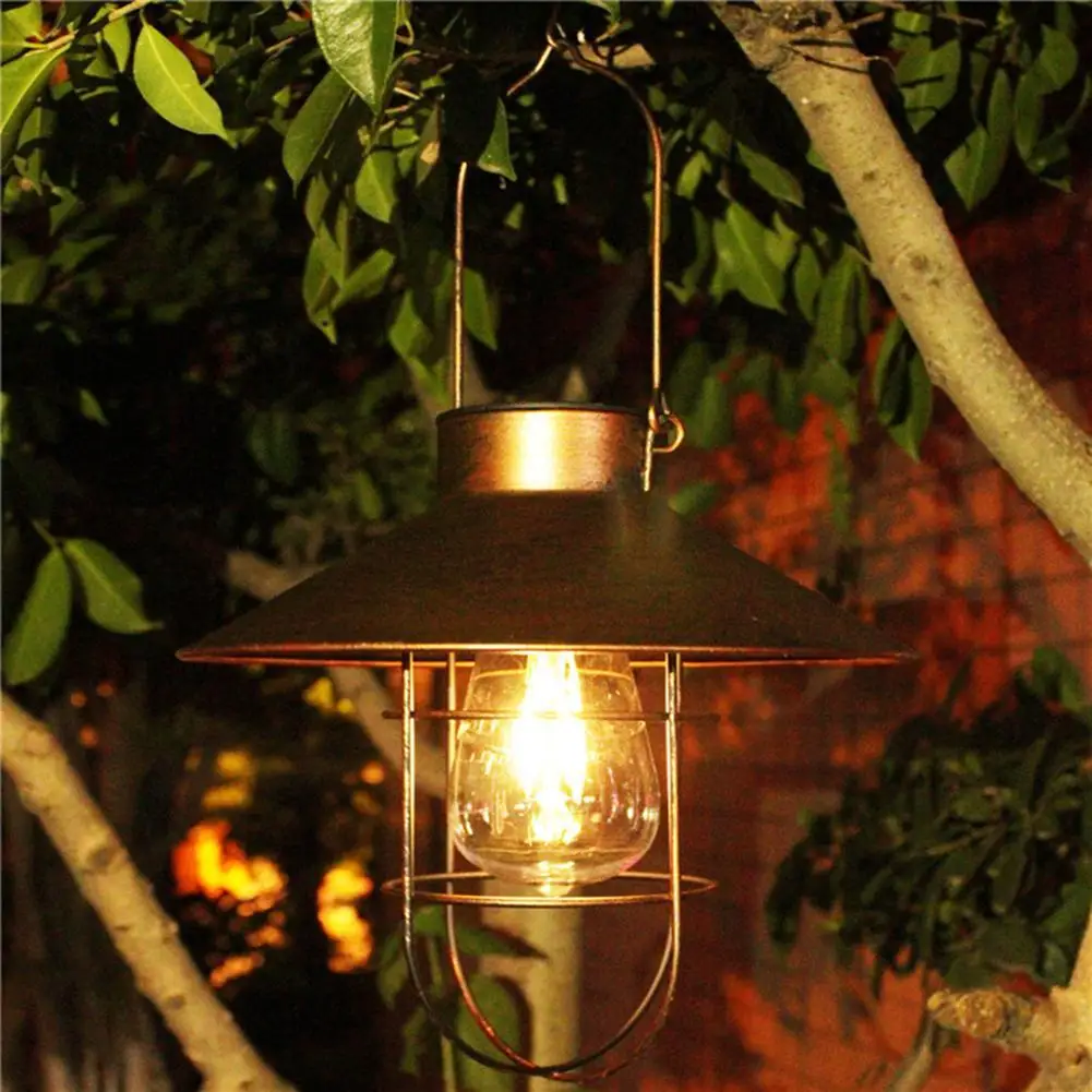 Hanging Solar Lights Lantern Lamp With Hook Waterproof Solar Pathway Lights Landscape Lighting for Garden Outdoor Pathway 2