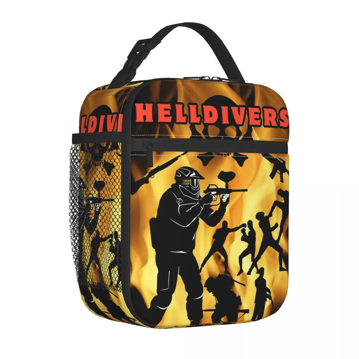 

Helldivers Insulated Lunch Bags Portable Meal Container Cooler Bag Tote Lunch Box College Picnic Food Bag