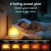Wake Up Light Sunrise Alarm Clock Timer 30 White Noise Sound Machine Dimmable RGB Night Lights Sleep Aid Snooze Ideal for Gift 2
